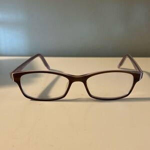 Purple and tortoise glasses